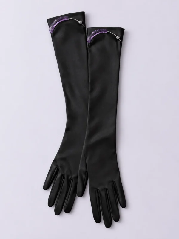 Opera Gloves — Black – studio photograph
