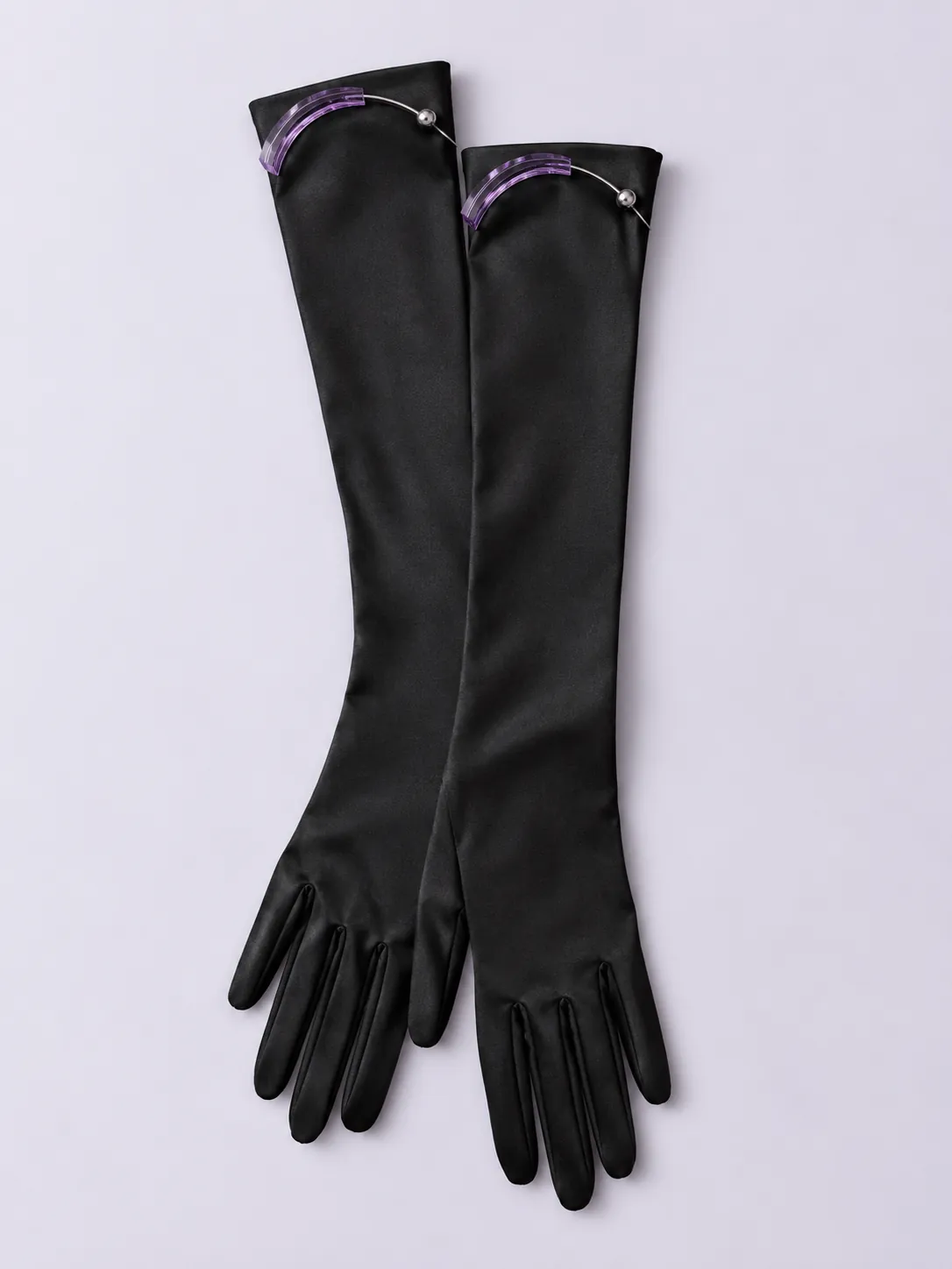 Opera Gloves — Black – studio photograph