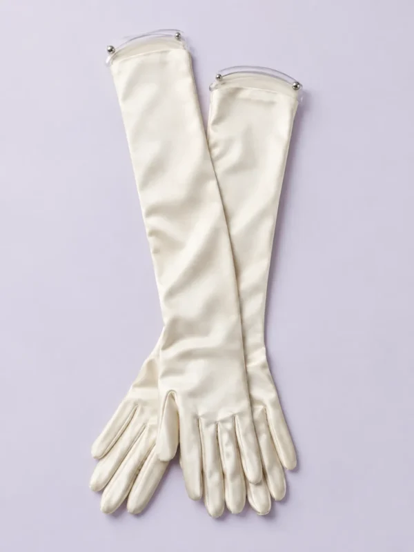 Opera Gloves — Ivory – studio photograph