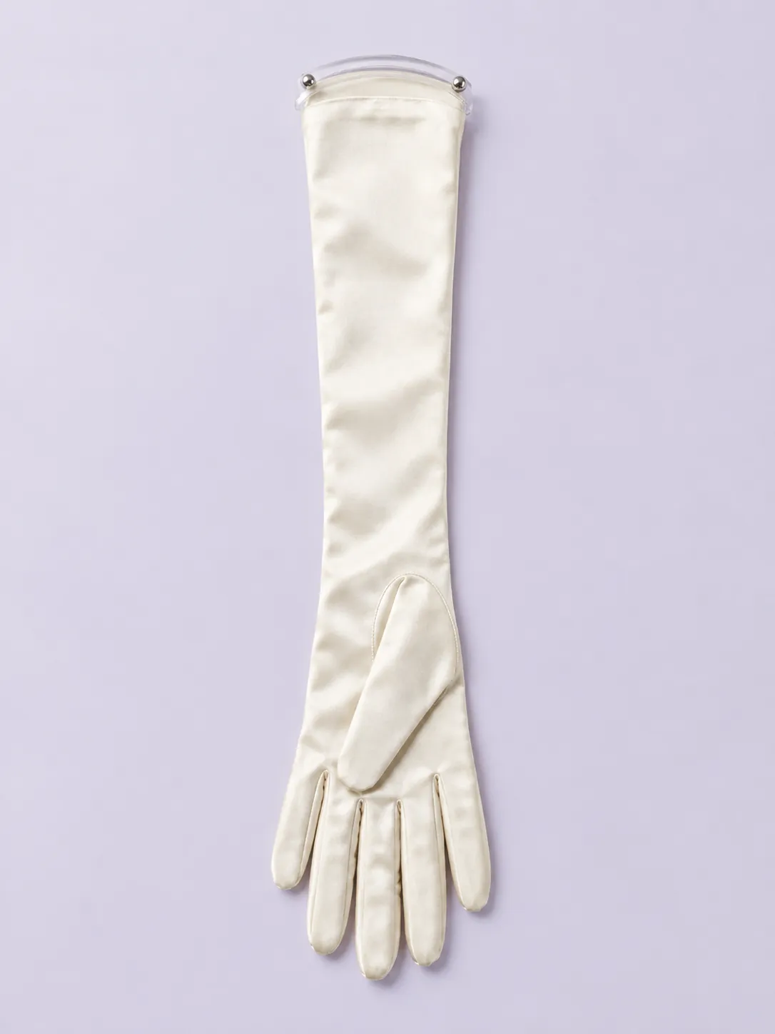 Opera Gloves — Ivory – side view
