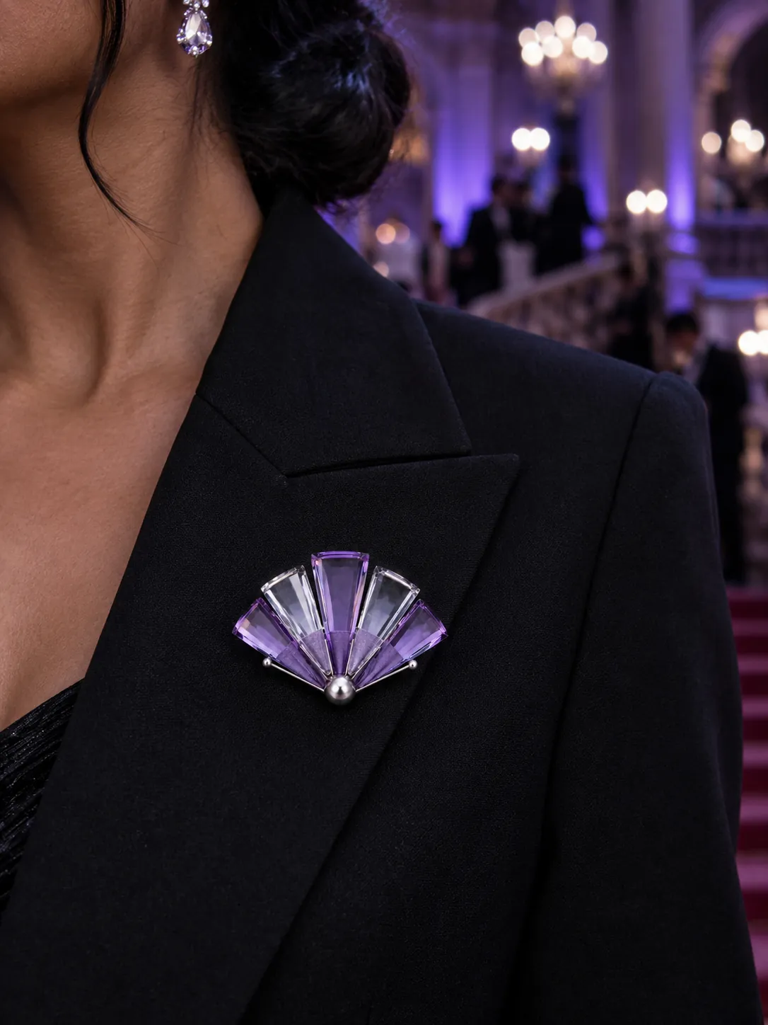 Keystone Brooch – worn