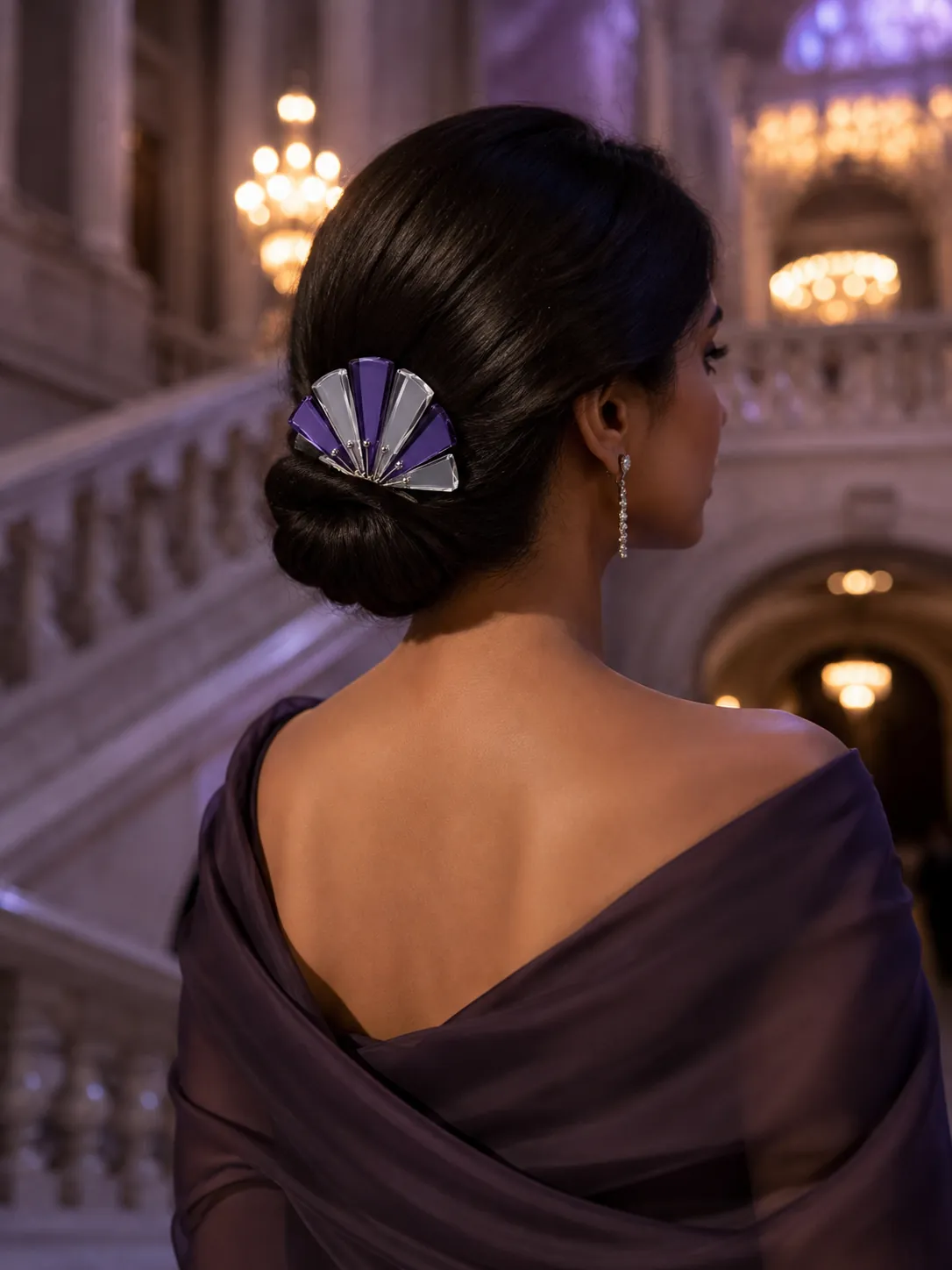 Keystone Hair Clip – worn